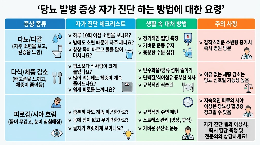 당뇨 발병 증상 자가 진단