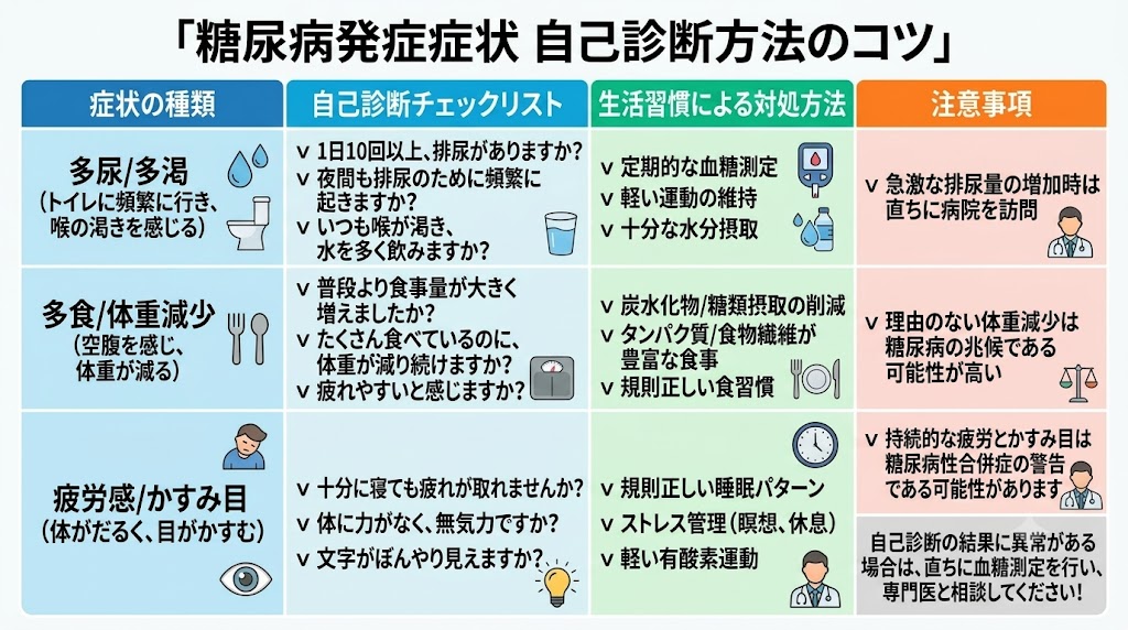 糖尿病発症症状セルフチェック