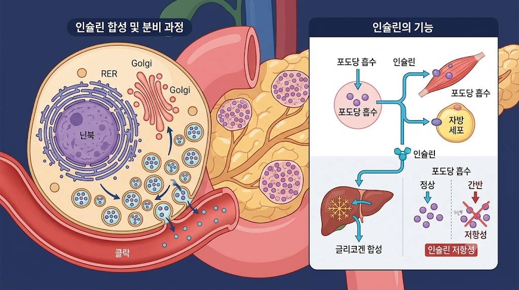 인슐린 기능 췌장 베타세포 구조