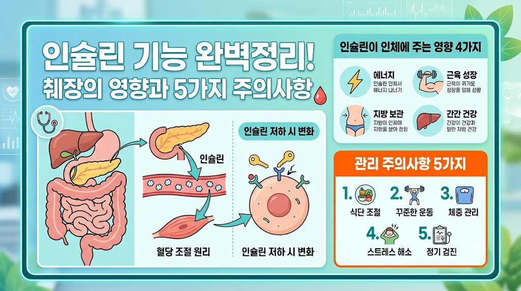 인슐린 기능 완벽정리, 췌장이 몸에 주는 영향과 주의사항 5가지