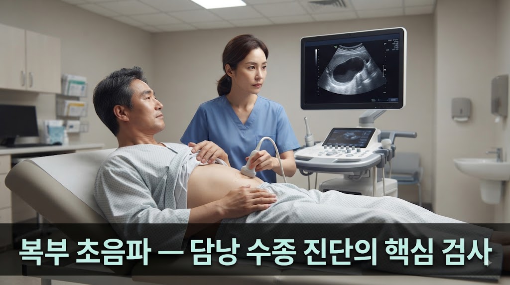 담낭 수종 진단 — 복부 초음파로 확인하는 담낭 내 액체 고임