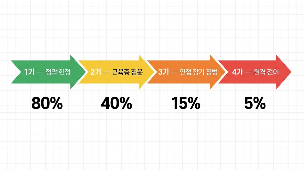 담낭암 병기별 진행 단계와 치료법 — 1기부터 4기까지 완전 정리