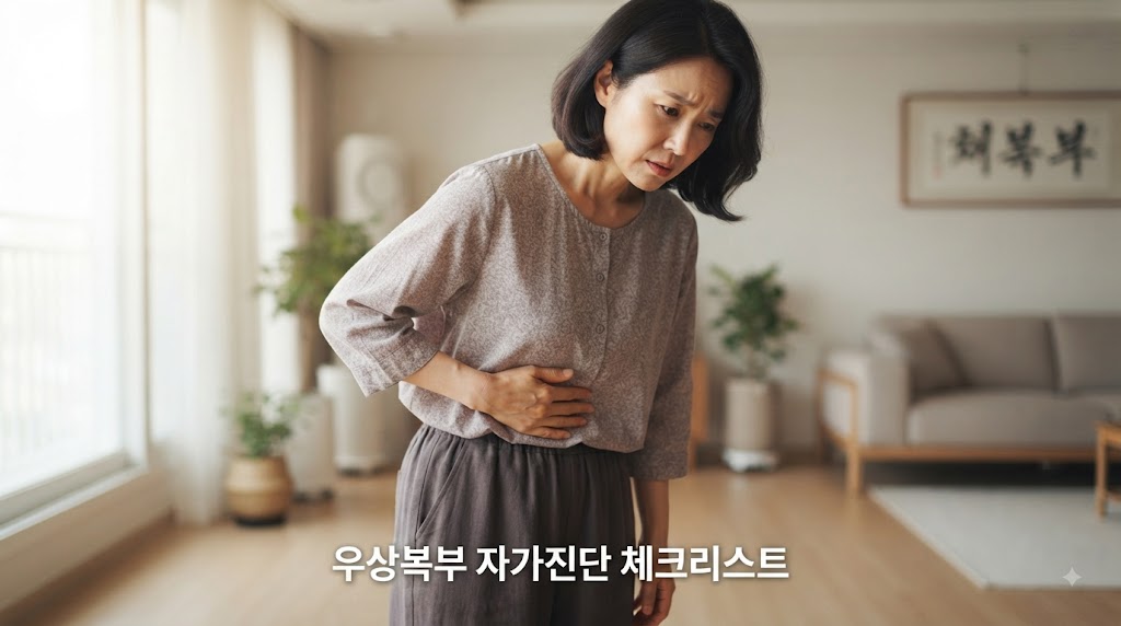 담낭 점액낭종 자가진단 우상복부 통증 확인 방법