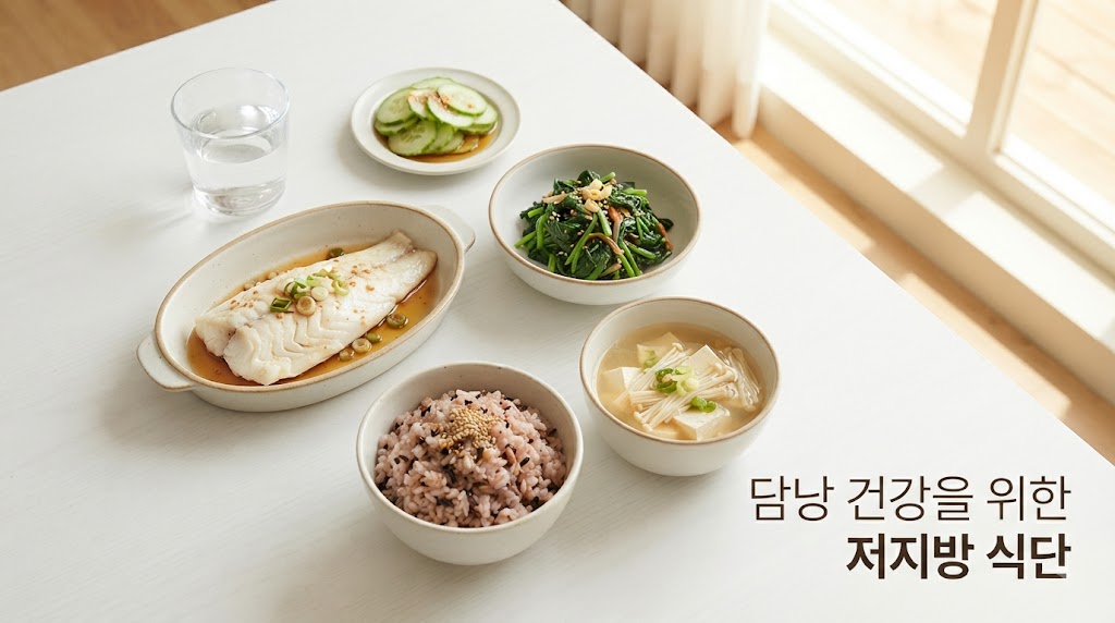  담낭 점액낭종 예방을 위한 저지방 고섬유질 식단 구성