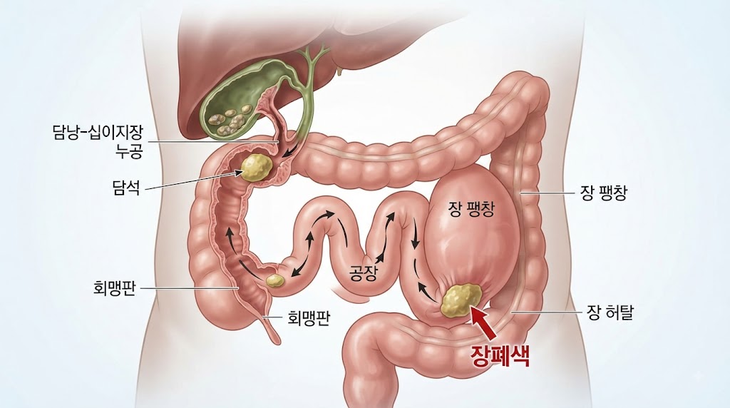 담석성 장폐색 발생 원인 — 담낭 누공과 담석 이동 메커니즘