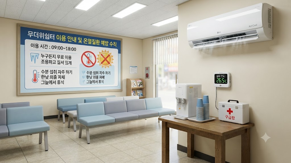무더위쉼터 주의사항 – 이용 규칙과 온열질환 예방 수칙