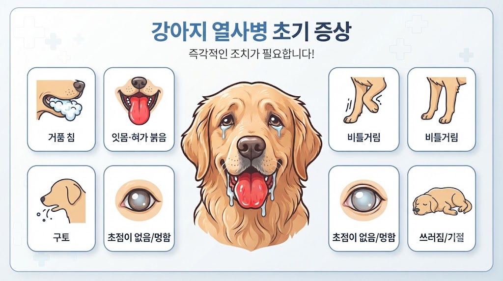 반려동물 열사병 초기증상 자가진단 체크리스트