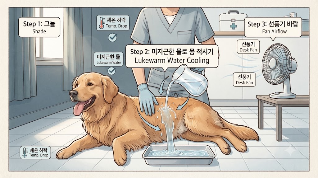 반려동물 열사병 초기증상 5가지 — 강아지 고양이 응급 대처 가이드