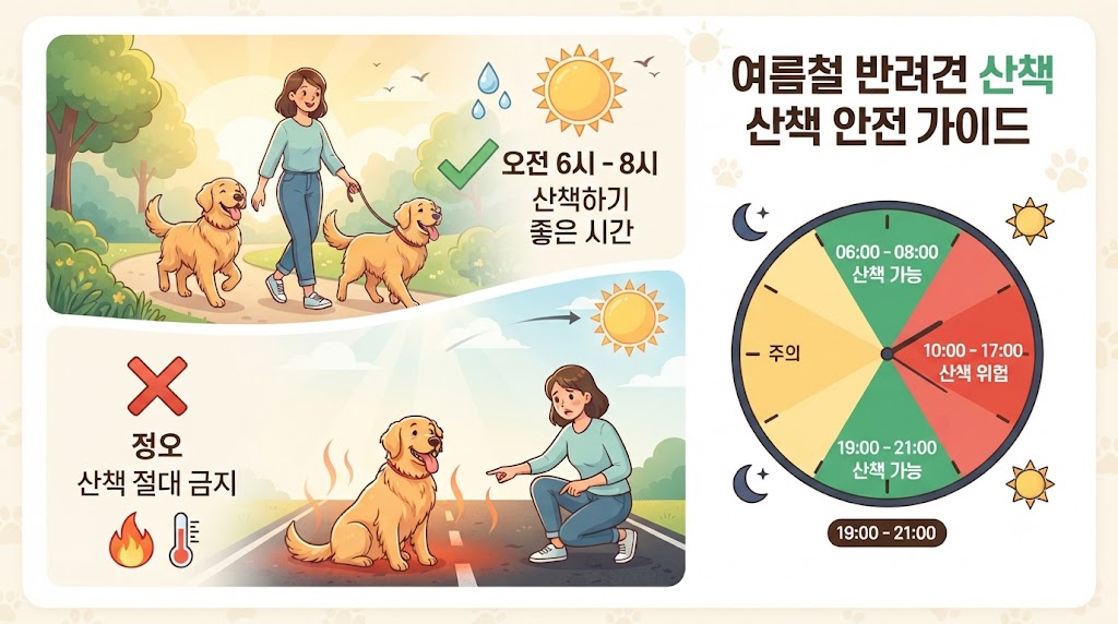 반려동물 열사병 예방 — 여름 안전 산책 시간대와 쿨링 용품 활용법