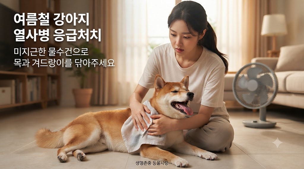 반려동물 응급신호 대처 — 열사병 강아지 집에서 응급조치 방법