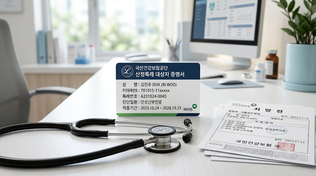 소아당뇨 지원금 건강보험 산정특례 카드와 진료 안내 이미지