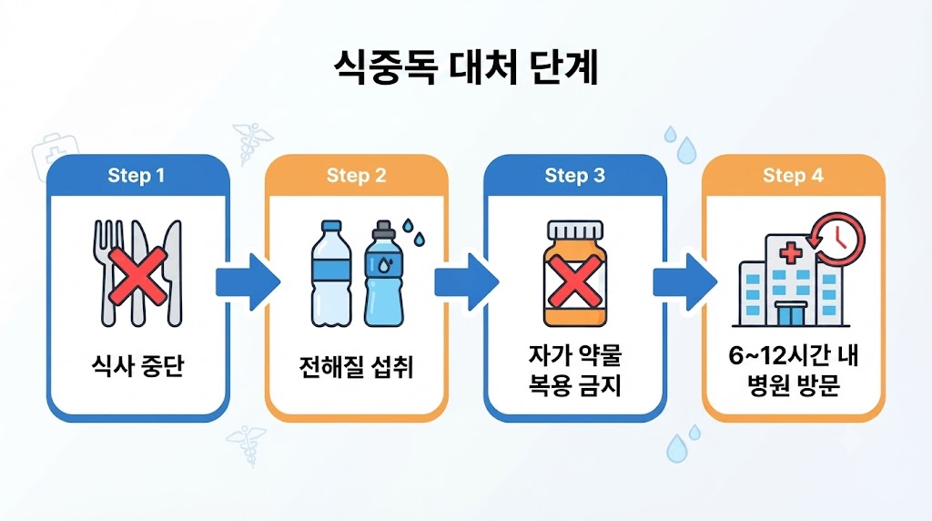  식중독 골든타임 응급대처법 — 수분 보충과 의료기관 방문 순서