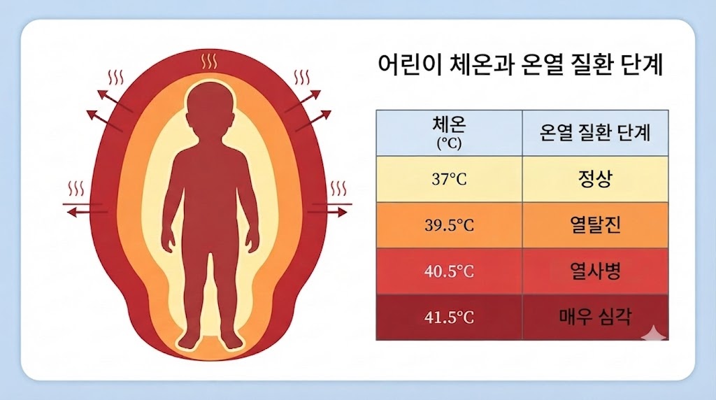차량 방치 사고 어린이 열사병 체온 위험 수치 기준