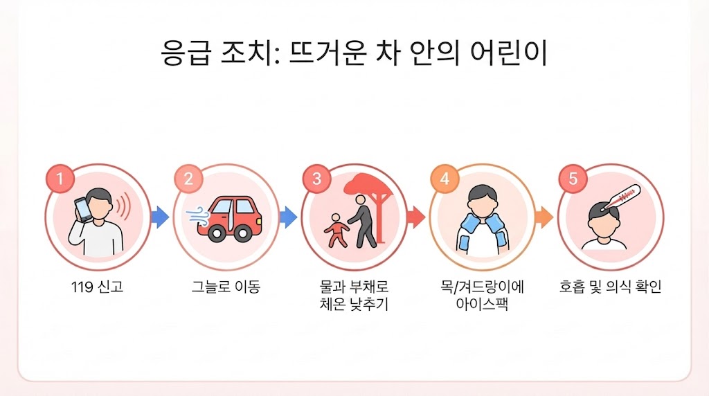 차량 방치 사고 어린이 발견 응급대처법 5단계