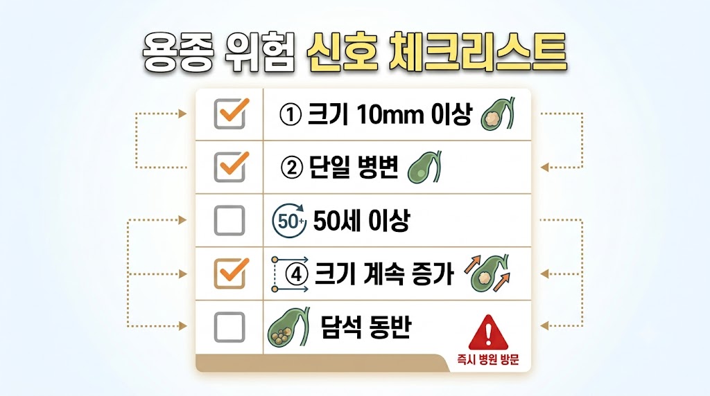 담낭용종 위험 신호 자가 점검 체크리스트 5가지